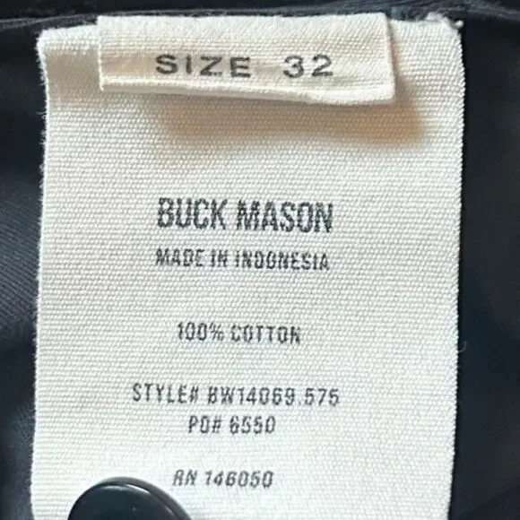 Buck Mason Baja Twill Field Chino Pant, Black, Size 32 - Picture 5 of 8